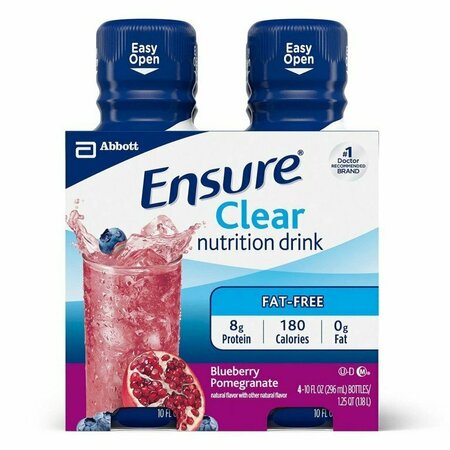 ENSURE CLEAR Blueberry Pomegranate Oral Protein Supplement, 10oz Bottle, 4PK 56500